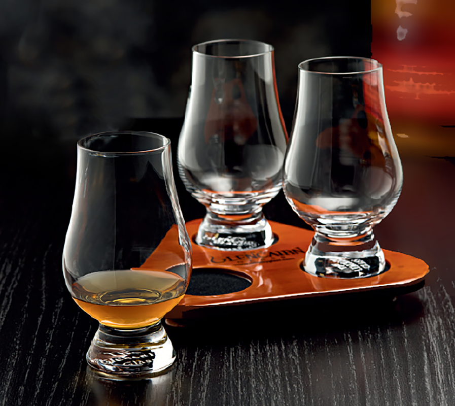 Glencairn Whisky Glass, Official Blind Tasting Crystal Whiskey Glassware, Set of 4 (Black)
